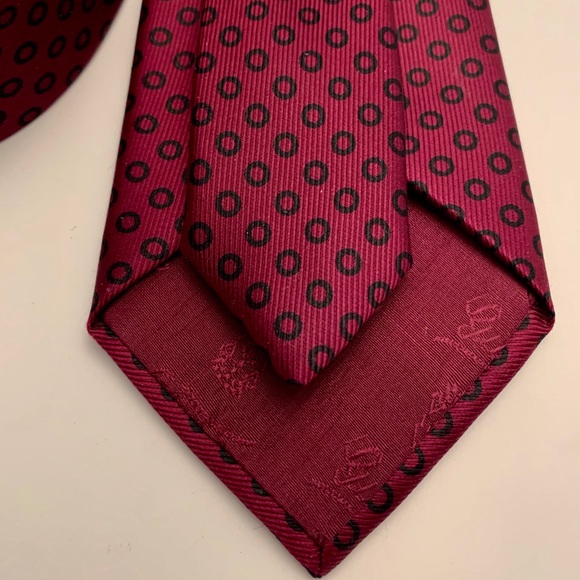 Gucci Burgundy Silk Tie Vintage - Picture 5 of 8